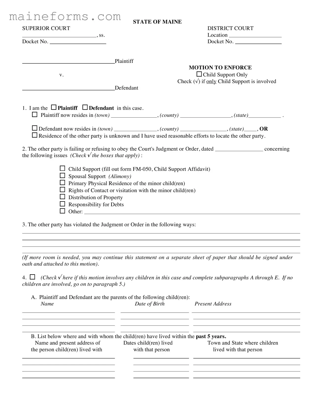 Maine Fm 070 Template