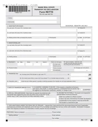 Maine Tax Template